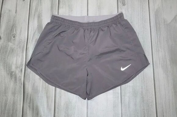 Nike Pants - Nike Tempo Dri FIT Running Fitness Shorts Brief Lined Gray/White Women's Medium
